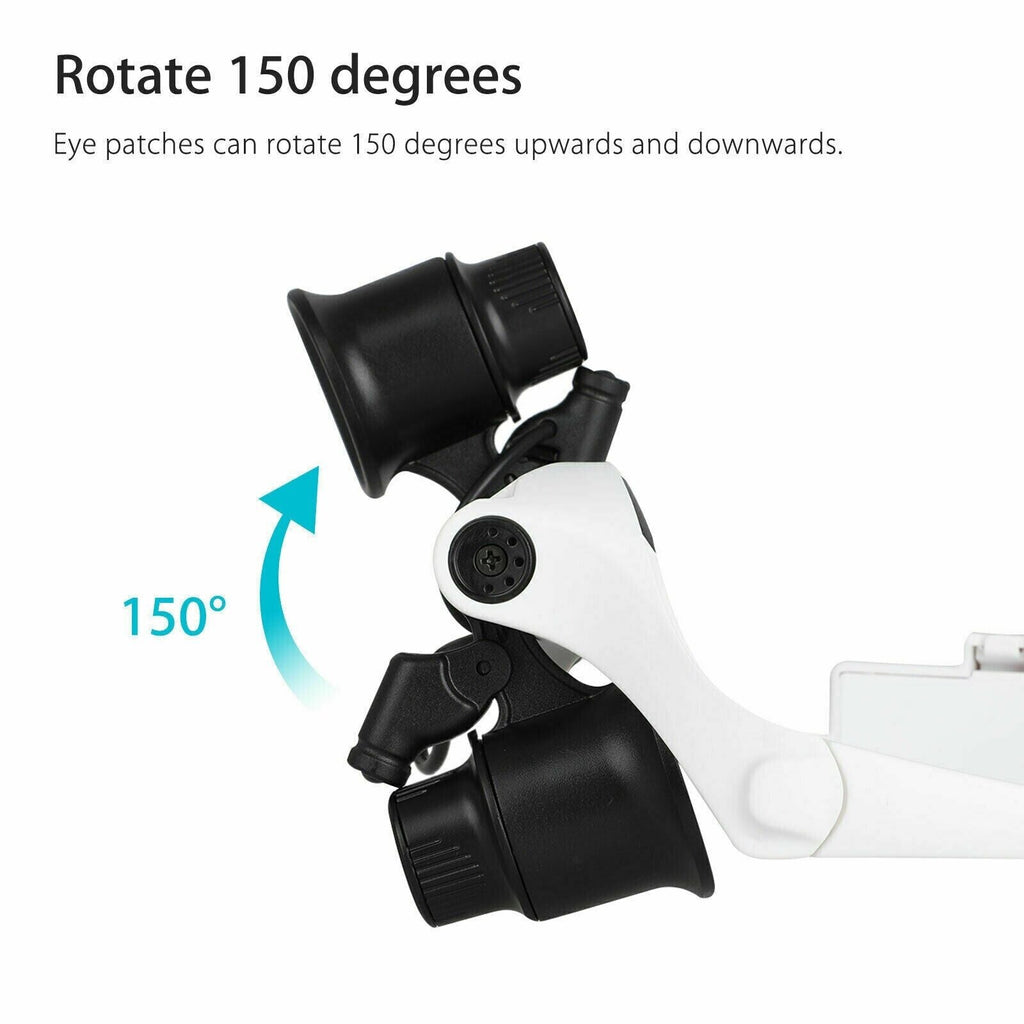 8-Lens LED Headband Magnifier