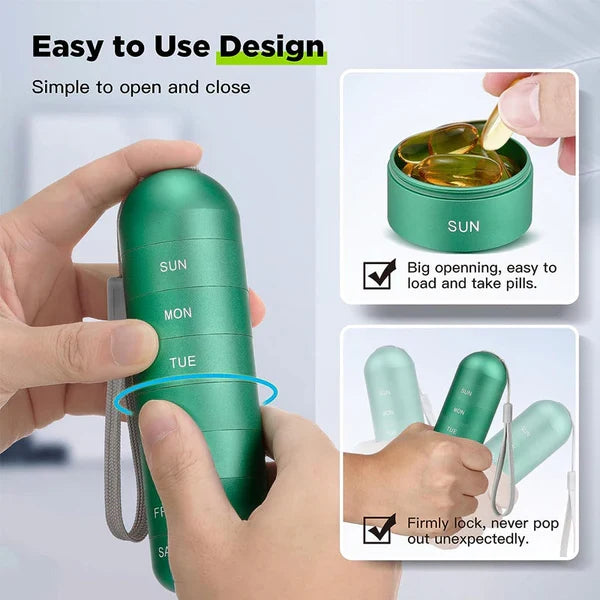 Aluminum 7-Day Pill Organizer