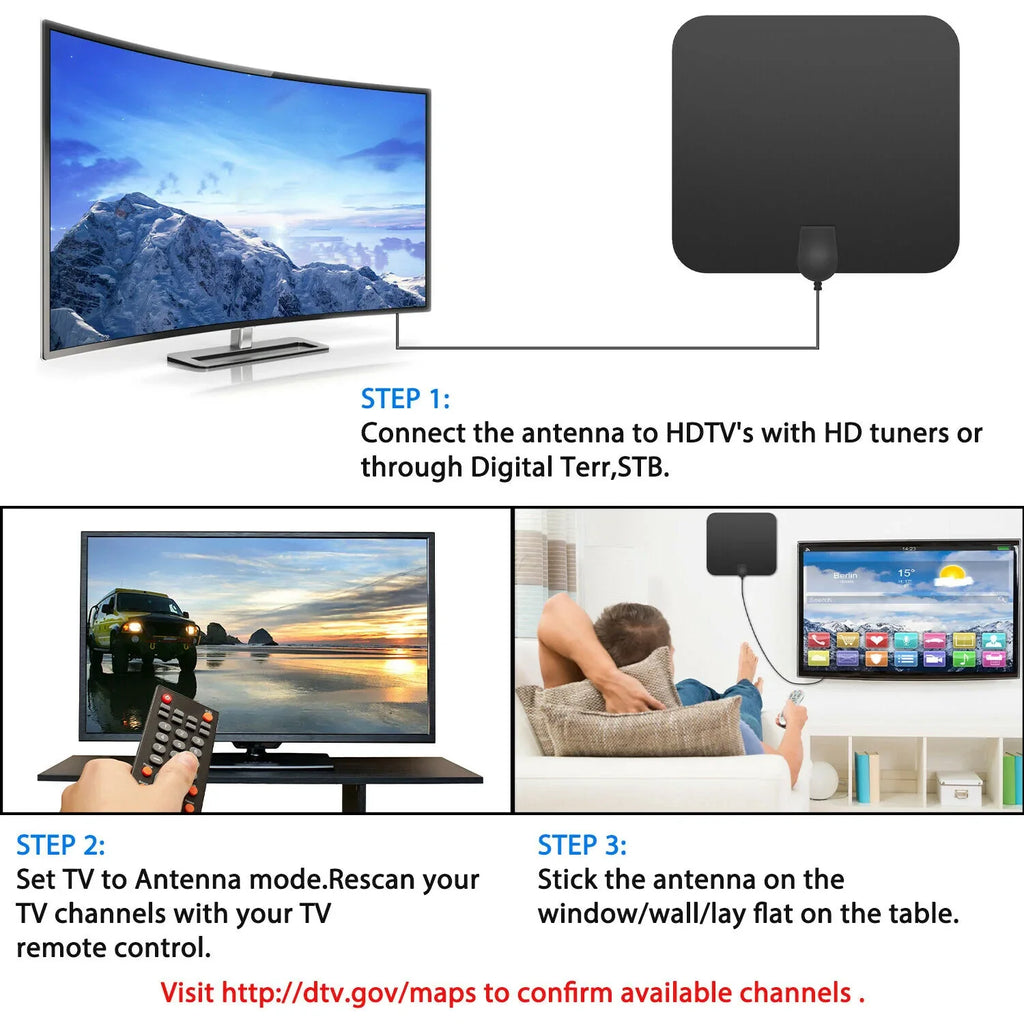 Indoor Amplified HDTV Antenna