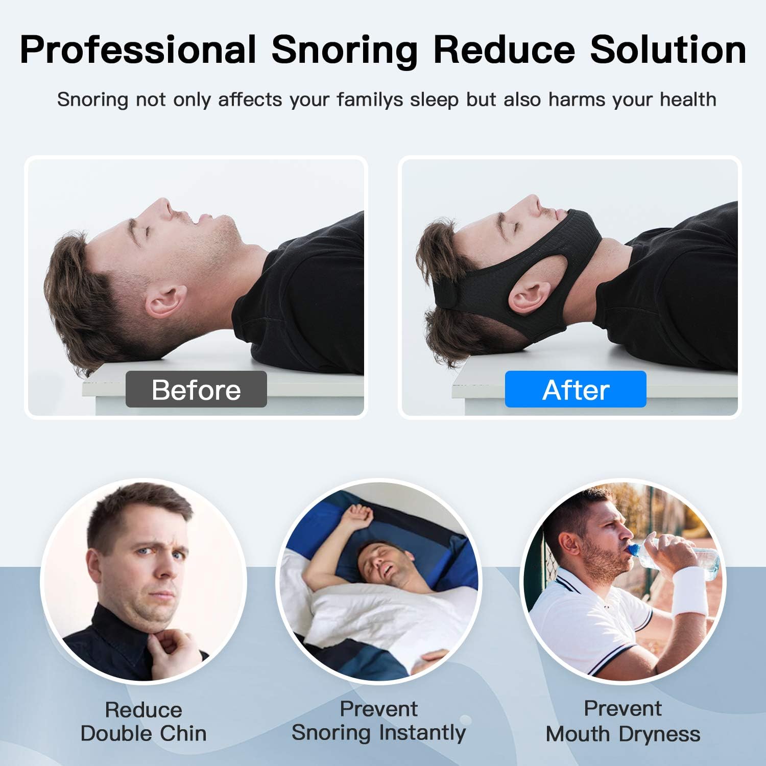 Adjustable Anti-Snoring Chin Strap