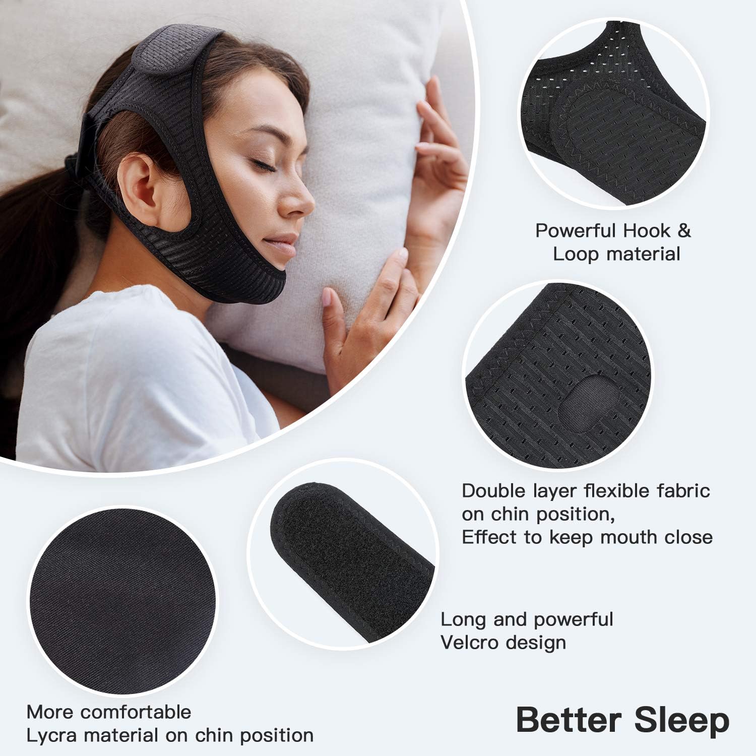Adjustable Anti-Snoring Chin Strap