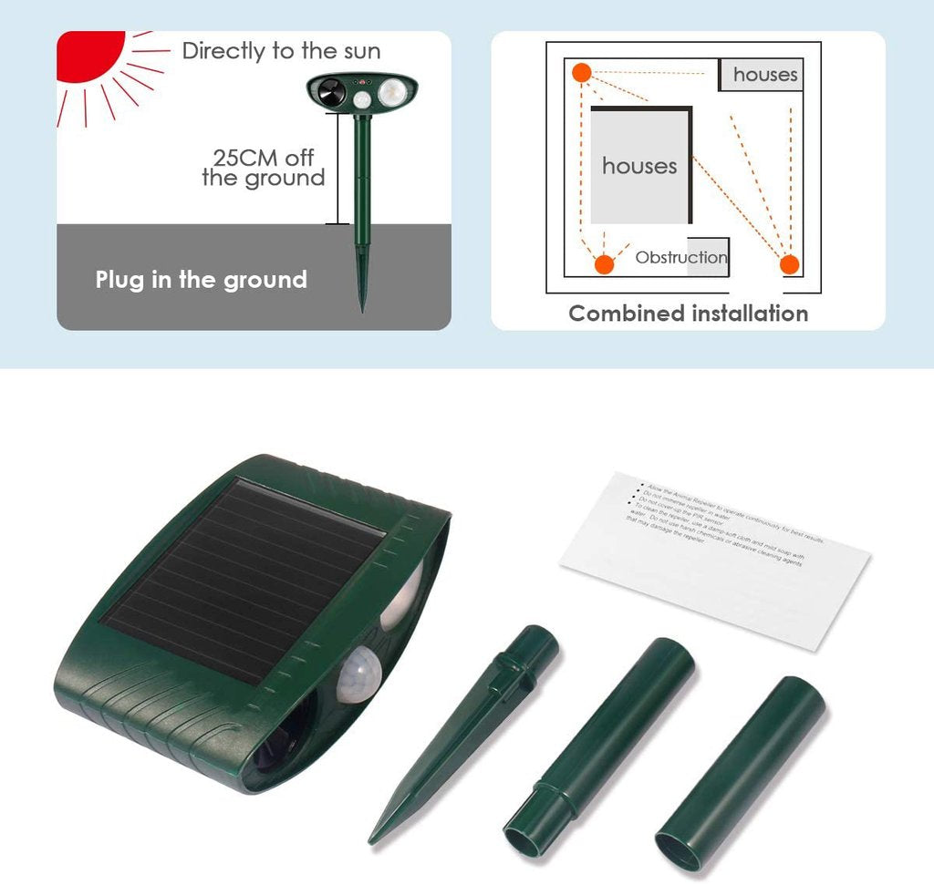 Solar Ultrasonic Rabbit Repeller