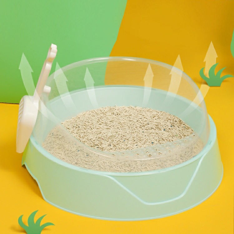 Semi-Enclosed Cat Litter Box