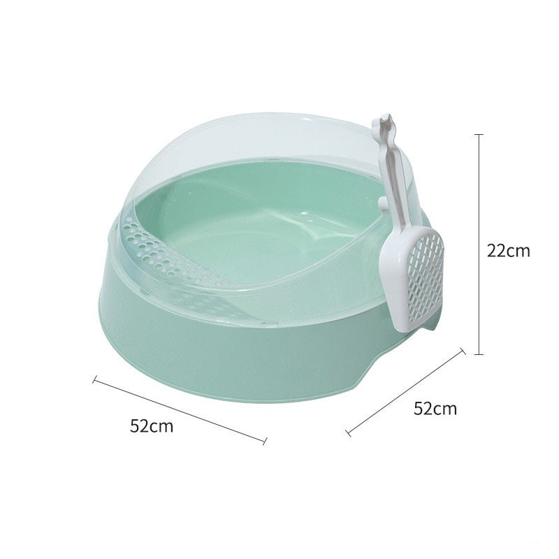 Semi-Enclosed Cat Litter Box