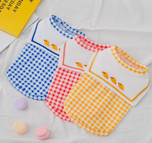 Plaid Dog Shirt Vest