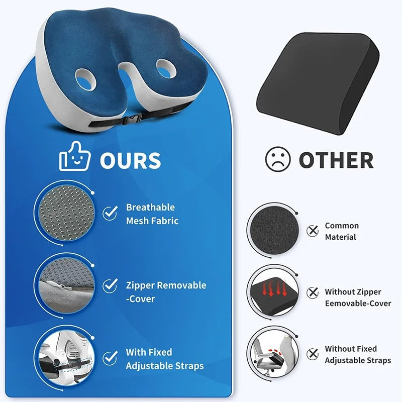 Memory Foam Sit Bone Relief Cushion