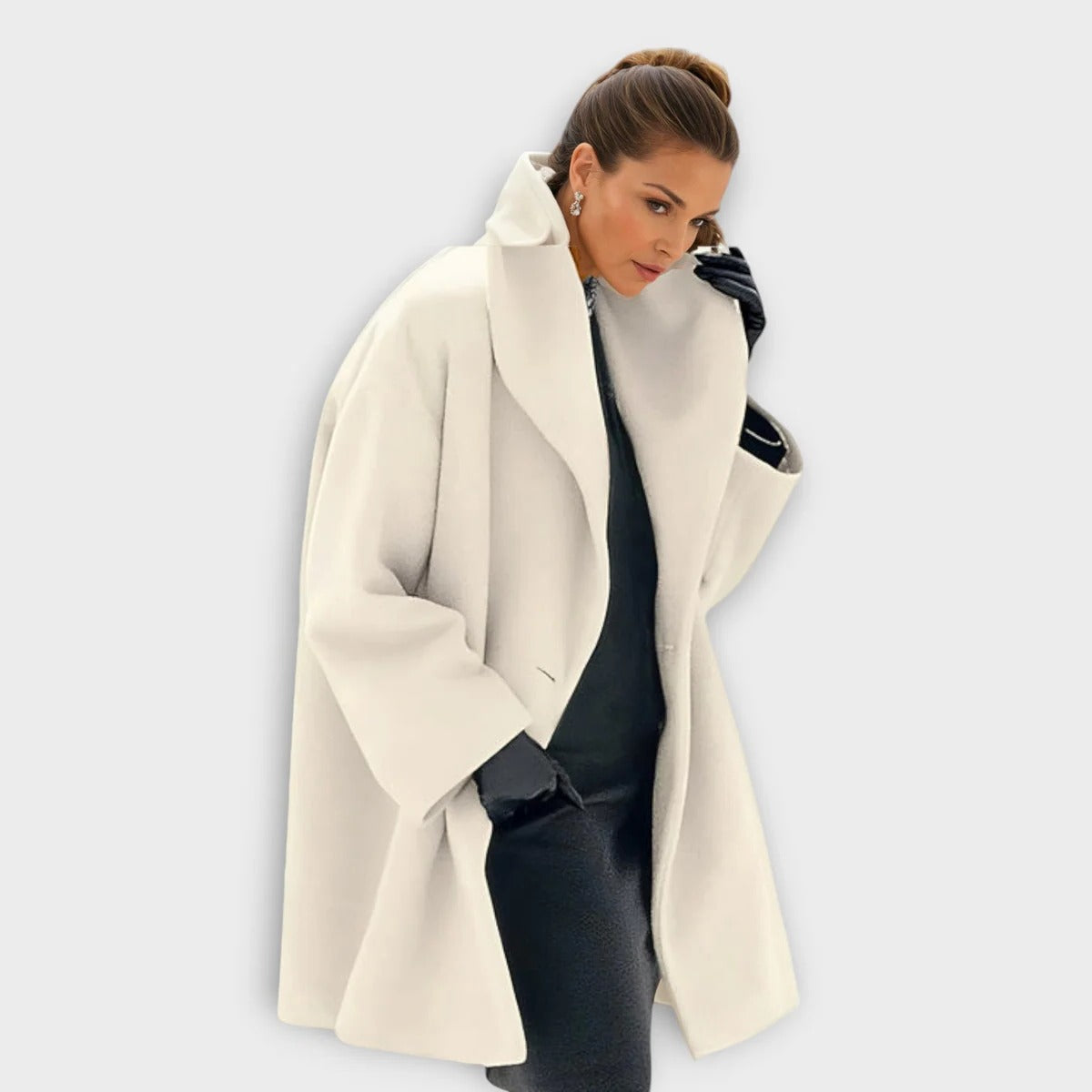 Windproof Wool Coat for Women