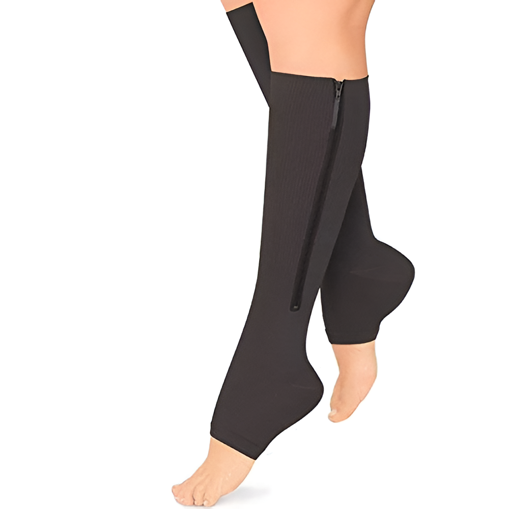 Zippered Compression Socks, 20-30 mmHg