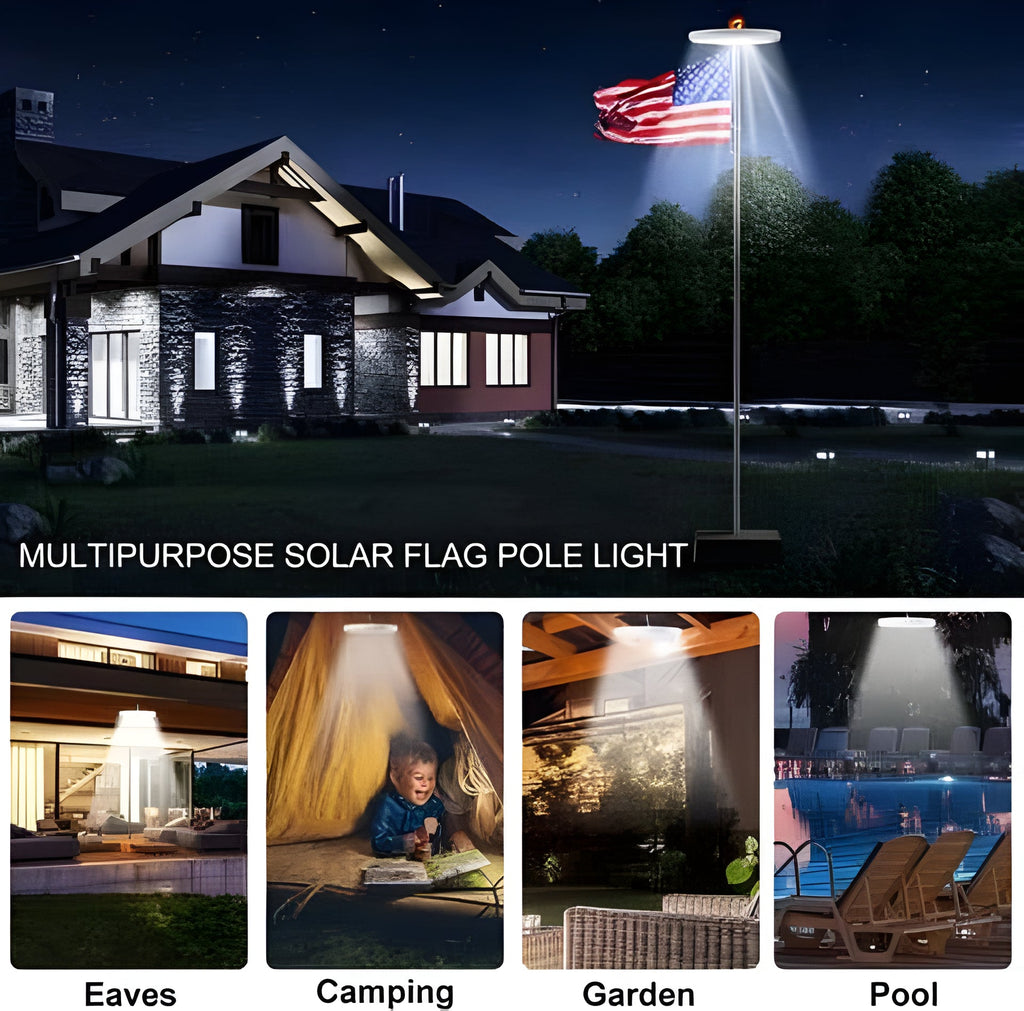 Solar Powered Flagpole Light