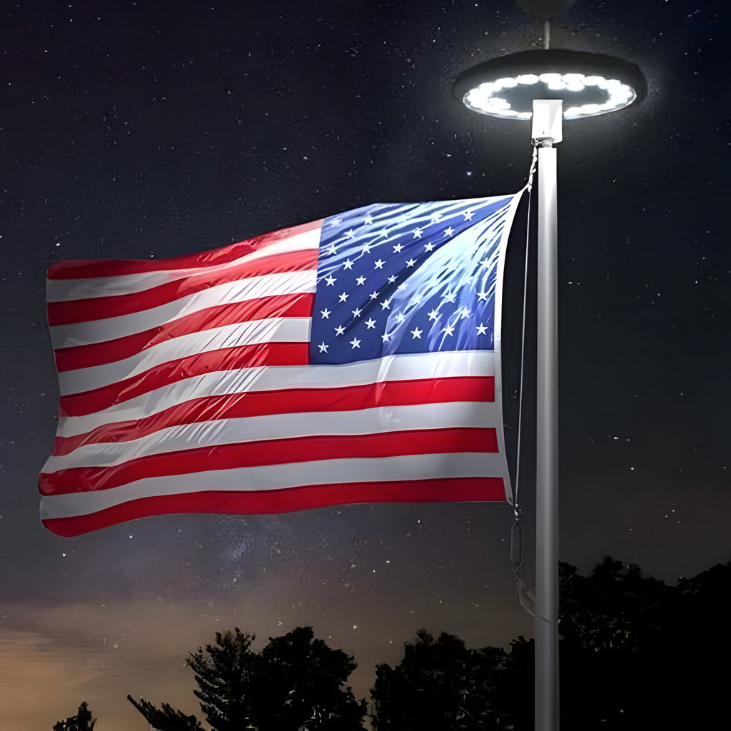 Solar Powered Flagpole Light