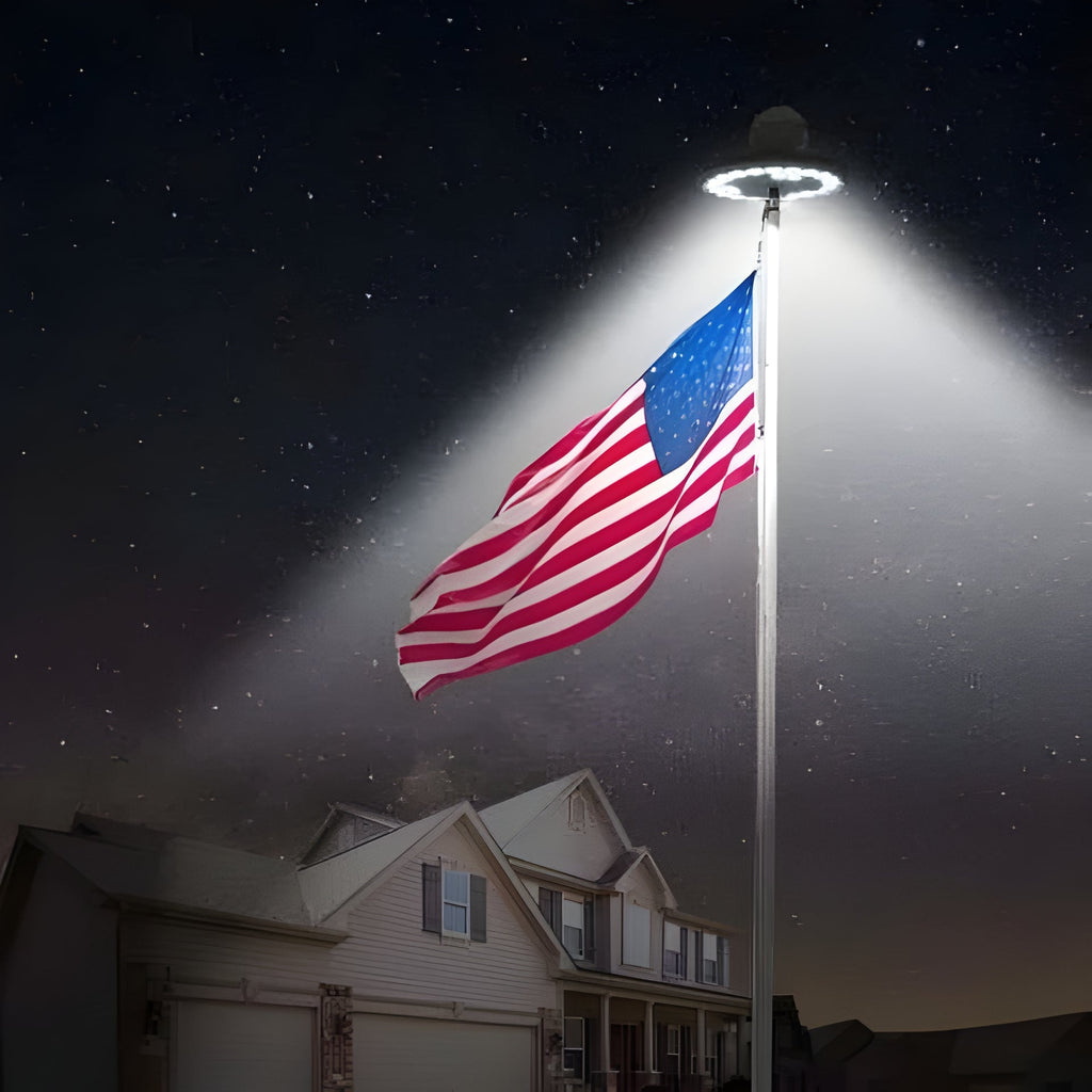 Solar Powered Flagpole Light