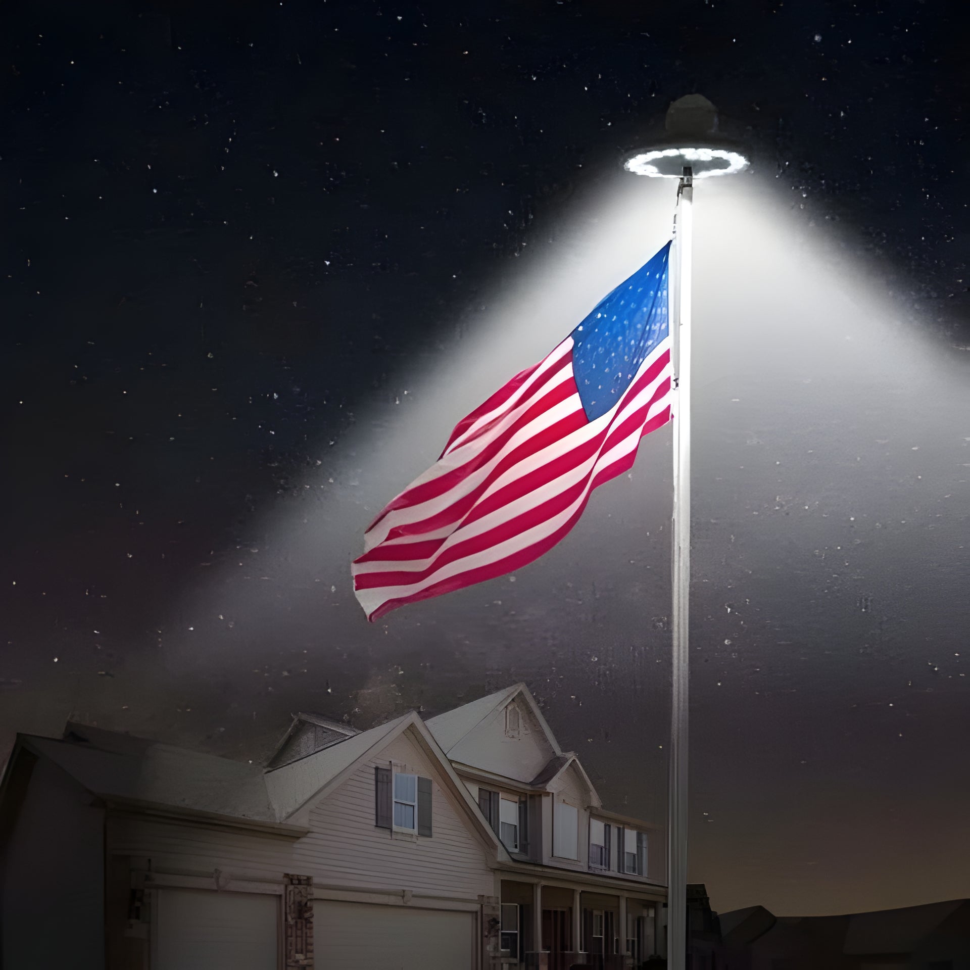 Solar Powered Flagpole Light