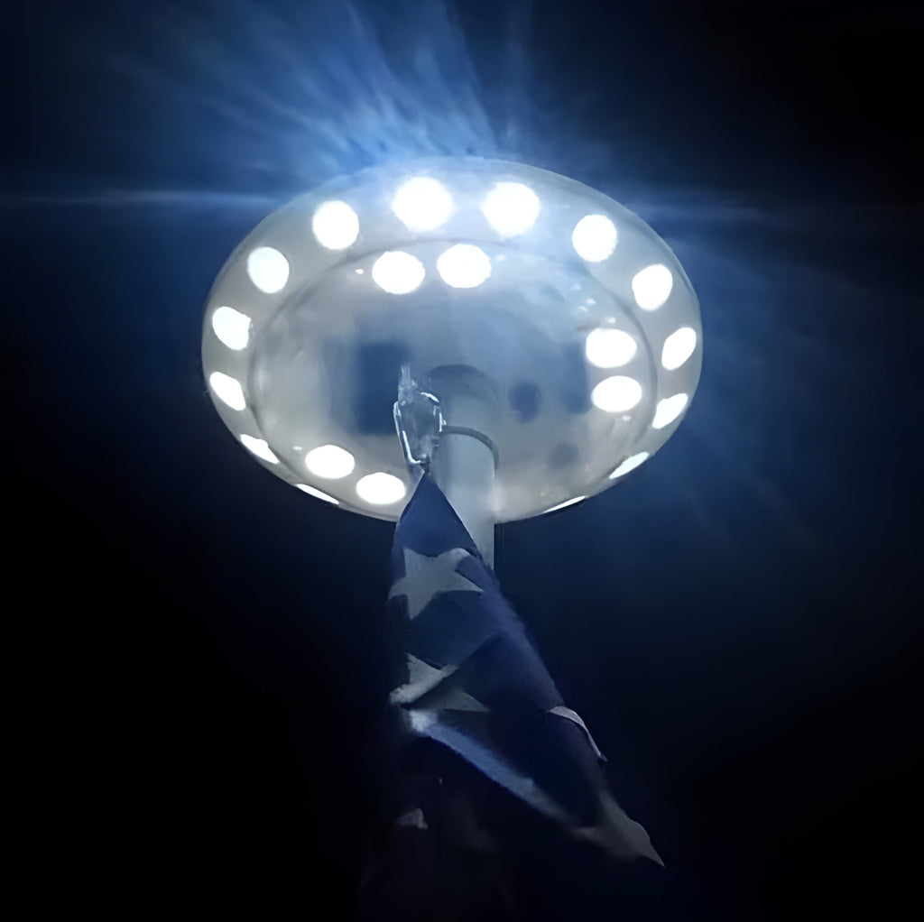 Solar Powered Flagpole Light