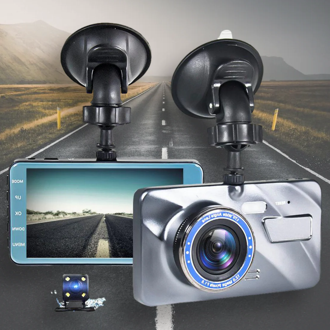 Wireless Front & Rear Dash Cam