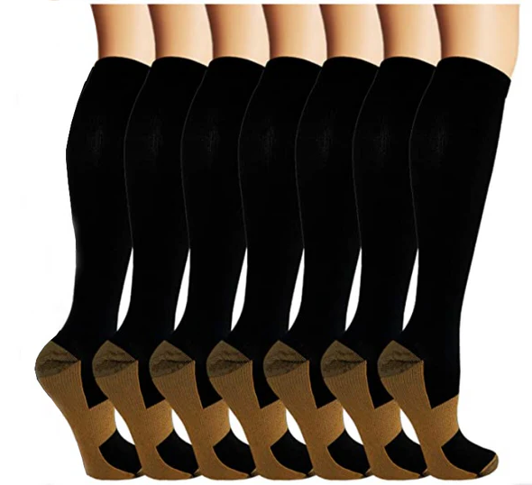 Copper Compression Socks, 7 Pairs