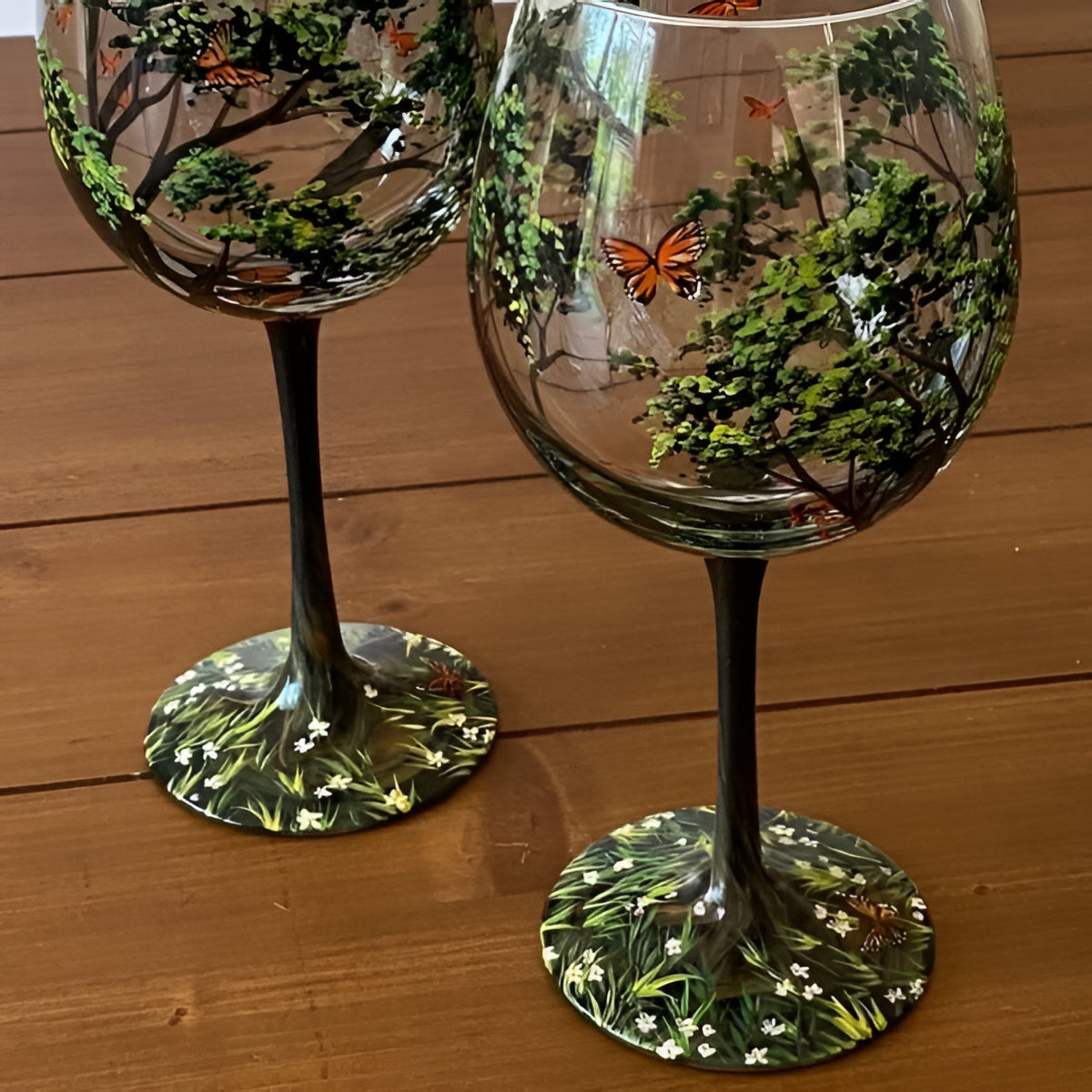 Four Seasons Tree Wine Glasses