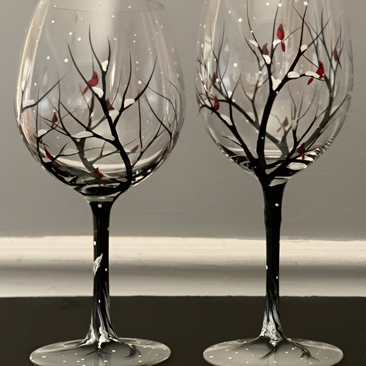 Four Seasons Tree Wine Glasses